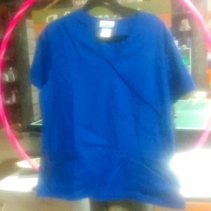 Scrub top. Blue, Size Lg